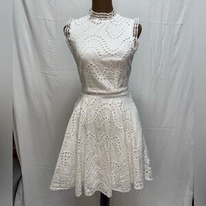 City Vibe White eyelet Lace Juniors Dress‎